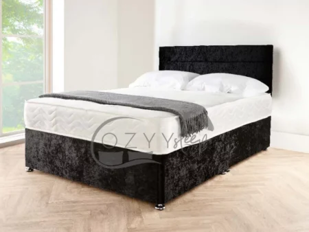 Modern Crushed Velvet Divan Beds with Drawers