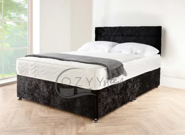 Modern Crushed Velvet Divan Beds with Drawers