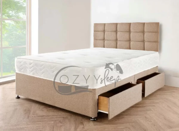 Mink Beds With Headboard & Mattress - Mink Bedframe With storage